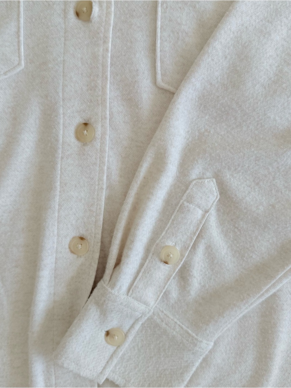 Faherty Cream Button-Down Shirt - Picture 5 of 7